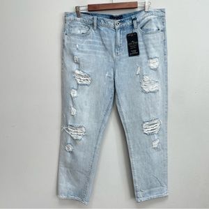 Lucky Brand Distressed Light Blue Boyfriend Jeans